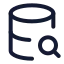 Databasesearch icon with stroke standard style
