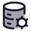 Databasesetting icon with duotone standard style