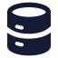 Database icon with solid standard style
