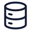 Database icon with stroke rounded style