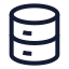 Database icon with stroke sharp style