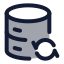 Databasesync icon with duotone standard style
