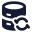 Databasesync icon with solid rounded style