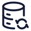 Databasesync icon with stroke standard style