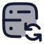 Databasesync icon with duotone rounded style