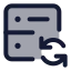 Databasesync icon with duotone standard style