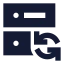 Databasesync icon with solid sharp style