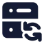 Databasesync icon with solid standard style