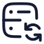 Databasesync icon with stroke rounded style