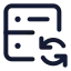 Databasesync icon with stroke standard style