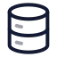 Database icon with twotone rounded style