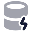 Databasezap icon with bulk rounded style