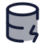 Databasezap icon with duotone rounded style