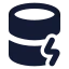 Databasezap icon with solid rounded style