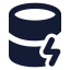 Databasezap icon with solid standard style
