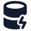 Databasezap icon with solid standard style