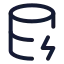 Databasezap icon with stroke standard style