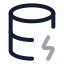 Databasezap icon with twotone rounded style