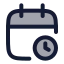 Datetime icon with duotone rounded style