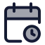 Datetime icon with duotone standard style