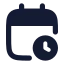 Datetime icon with solid rounded style