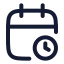 Datetime icon with stroke rounded style