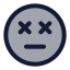 Dead icon with duotone rounded style