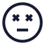 Dead icon with stroke sharp style