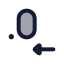 Decimalsarrowleft icon with duotone rounded style