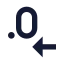 Decimalsarrowleft icon with solid sharp style
