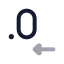 Decimalsarrowleft icon with twotone rounded style