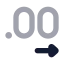 Decimalsarrowright icon with bulk rounded style