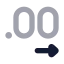 Decimalsarrowright icon with bulk rounded style