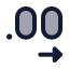 Decimalsarrowright icon with duotone standard style