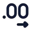 Decimalsarrowright icon with solid rounded style