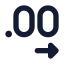 Decimalsarrowright icon with solid standard style