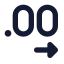 Decimalsarrowright icon with solid standard style