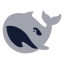 Deepseek icon with bulk rounded style