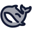 Deepseek icon with duotone rounded style