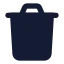 Delete icon with solid standard style