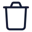 Delete icon with stroke standard style