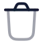 Delete icon with twotone rounded style