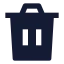 Delete icon with solid sharp style