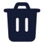 Delete icon with solid standard style
