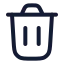 Delete icon with stroke rounded style