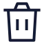 Delete icon with stroke sharp style