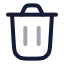 Delete icon with twotone rounded style