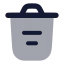 Delete icon with bulk rounded style