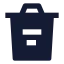 Delete icon with solid sharp style