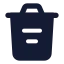 Delete icon with solid standard style